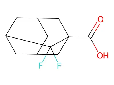 2,2-difluoroadamantane-1-carboxylic Acid structure