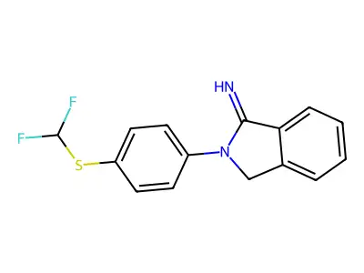 2-{4-[(difluoromethyl)sulfanyl]phenyl}-2,3-dihydro-1H-isoindol-1-imine structure