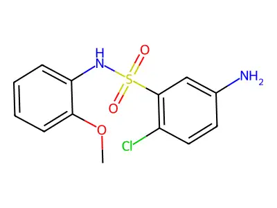 5-amino-2-chloro-N-(2-methoxyphenyl)benzene-1-sulfonamide structure