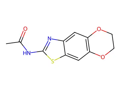 N-(6,7-dihydro-[1,4]dioxino[2,3-f][1,3]benzothiazol-2-yl)acetamide structure