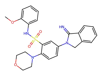 5-(1,3-Dihydro-1-imino-2H-isoindol-2-yl)-N-(2-methoxyphenyl)-2-(4-morpholinyl)benzenesulfonamide structure