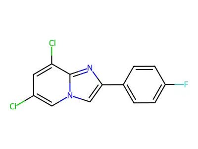 6,8-Dichloro-2-(4-fluorophenyl)imidazo[1,2-a]pyridine structure