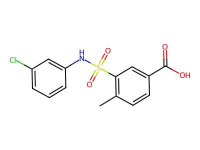 3-[(3-Chlorophenyl)sulfamoyl]-4-methylbenzoic acid structure