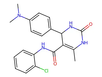 N-(2-chlorophenyl)-4-(4-(dimethylamino)phenyl)-6-methyl-2-oxo-1,2,3,4-tetrahydropyrimidine-5-carboxamide structure