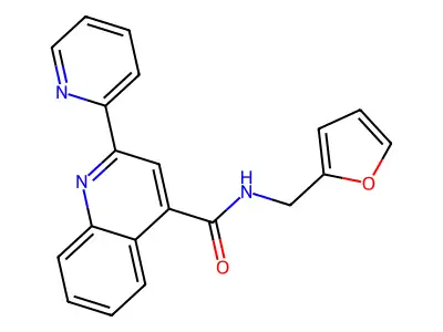 N-(2-furylmethyl)-2-pyridin-2-ylquinoline-4-carboxamide structure