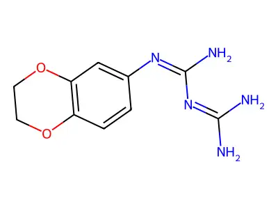 N-2,3-dihydro-1,4-benzodioxin-6-ylimidodicarbonimidic diamide structure