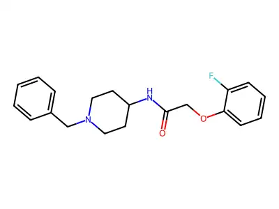 N-(1-benzylpiperidin-4-yl)-2-(2-fluorophenoxy)acetamide structure