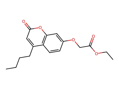 Ethyl 2-(4-butyl-2-oxochromen-7-yl)oxyacetate structure