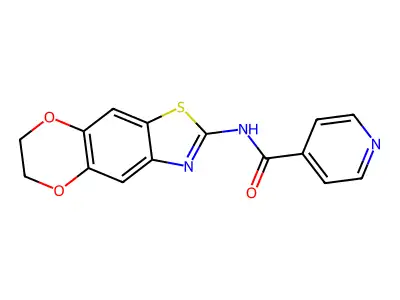 N-(6,7-dihydro-[1,4]dioxino[2,3-f][1,3]benzothiazol-2-yl)pyridine-4-carboxamide structure