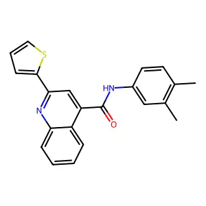 N-(3,4-dimethylphenyl)-2-thiophen-2-ylquinoline-4-carboxamide structure