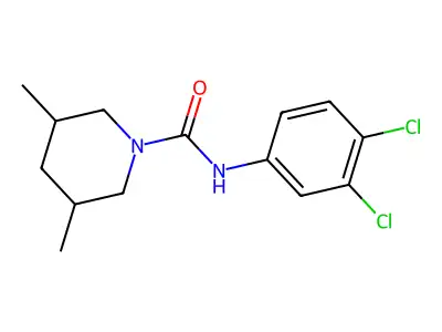 N-(3,4-dichlorophenyl)-3,5-dimethylpiperidine-1-carboxamide structure