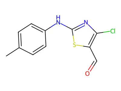 4-Chloro-2-[(4-methylphenyl)amino]-1,3-thiazole-5-carbaldehyde structure