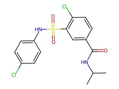 4-chloro-3-[(4-chlorophenyl)sulfamoyl]-N-(propan-2-yl)benzamide structure