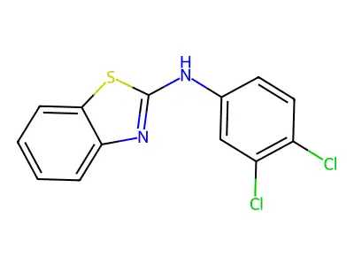 N-(3,4-dichlorophenyl)-1,3-benzothiazol-2-amine structure