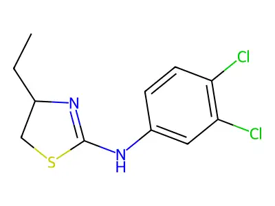 N-(3,4-dichlorophenyl)-4-ethyl-4,5-dihydro-1,3-thiazol-2-amine structure