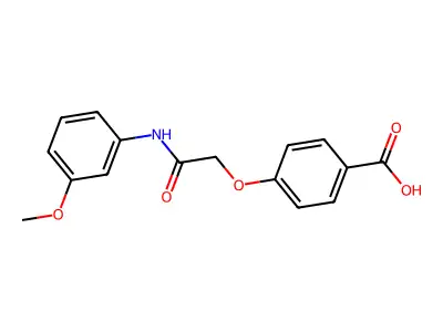 4-(((3-Methoxyphenyl)carbamoyl)methoxy)benzoic acid structure
