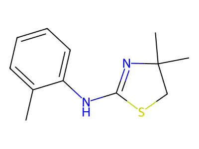 4,4-dimethyl-N-(2-methylphenyl)-4,5-dihydro-1,3-thiazol-2-amine structure