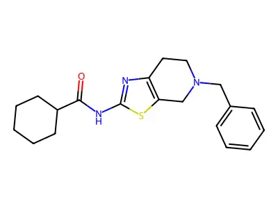 N-[4,5,6,7-Tetrahydro-5-(phenylmethyl)thiazolo[5,4-c]pyridin-2-yl]cyclohexanecarboxamide structure