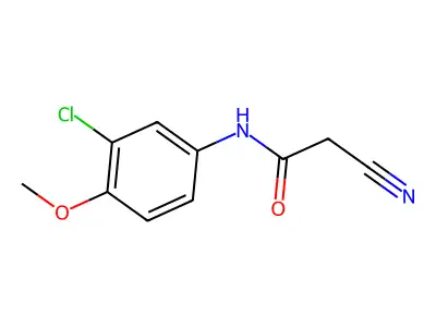 N-(3-chloro-4-methoxyphenyl)-2-cyanoacetamide structure