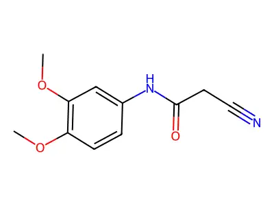 2-cyano-N-(3,4-dimethoxyphenyl)acetamide structure