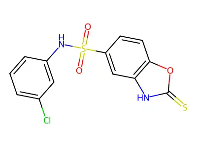 N-(3-chlorophenyl)-2-sulfanyl-1,3-benzoxazole-5-sulfonamide structure