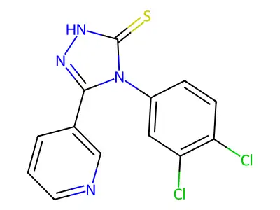 4-(3,4-dichlorophenyl)-5-(pyridin-3-yl)-4H-1,2,4-triazole-3-thiol structure