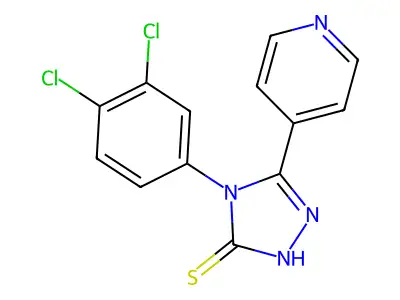 4-(3,4-dichlorophenyl)-5-(pyridin-4-yl)-4H-1,2,4-triazole-3-thiol structure