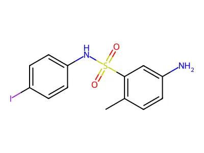 5-amino-N-(4-iodophenyl)-2-methylbenzene-1-sulfonamide structure