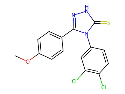 4-(3,4-dichlorophenyl)-5-(4-methoxyphenyl)-4H-1,2,4-triazole-3-thiol structure