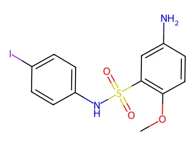 5-amino-N-(4-iodophenyl)-2-methoxybenzene-1-sulfonamide structure