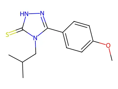 5-(4-methoxyphenyl)-4-(2-methylpropyl)-4H-1,2,4-triazole-3-thiol structure