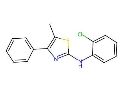 N-(2-chlorophenyl)-5-methyl-4-phenyl-1,3-thiazol-2-amine structure