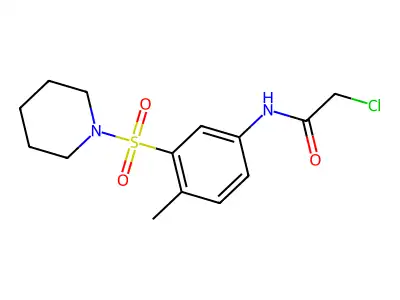 2-chloro-N-[4-methyl-3-(piperidine-1-sulfonyl)phenyl]acetamide structure