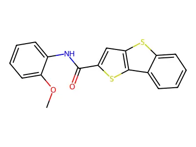 N-(2-methoxyphenyl)thieno[3,2-b][1]benzothiole-2-carboxamide structure