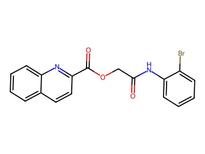 [2-(2-Bromoanilino)-2-oxoethyl] quinoline-2-carboxylate structure