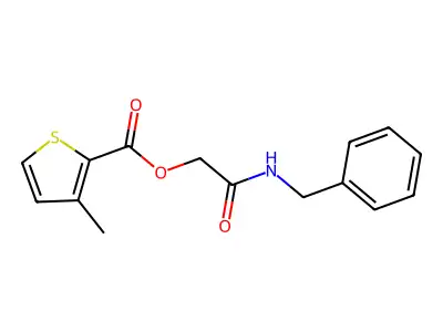 2-(Benzylamino)-2-oxoethyl 3-methylthiophene-2-carboxylate structure