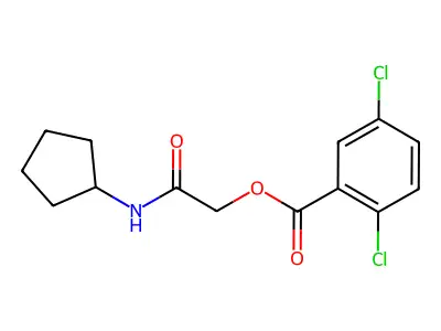 [2-(Cyclopentylamino)-2-oxoethyl] 2,5-dichlorobenzoate structure