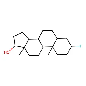 3beta-Fluoro-5alpha-androstan-17beta-ol structure
