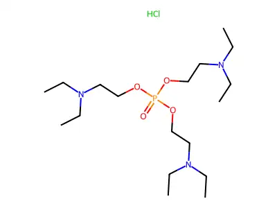 Phosphate, tris(2-diethylaminoethyl)-, trihydrochloride structure