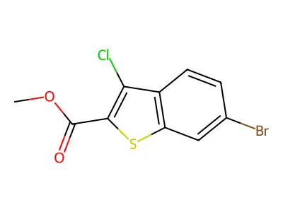 Methyl 6-bromo-3-chloro-1-benzothiophene-2-carboxylate structure