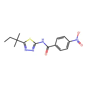 4-nitro-N-(5-tert-pentyl-1,3,4-thiadiazol-2-yl)benzamide structure