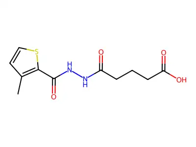 5-[2-(3-Methylthiophene-2-carbonyl)hydrazinyl]-5-oxopentanoic acid structure