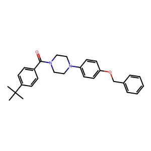 (4-Tert-butylphenyl)-[4-(4-phenylmethoxyphenyl)piperazin-1-yl]methanone structure
