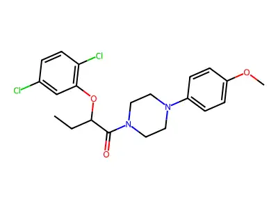2-(2,5-Dichlorophenoxy)-1-[4-(4-methoxyphenyl)piperazin-1-yl]butan-1-one structure