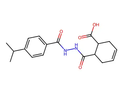 6-{[2-(4-Isopropylbenzoyl)hydrazino]carbonyl}-3-cyclohexene-1-carboxylic acid structure