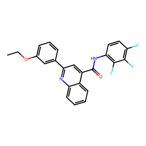 2-(3-ethoxyphenyl)-N-(2,3,4-trifluorophenyl)quinoline-4-carboxamide structure
