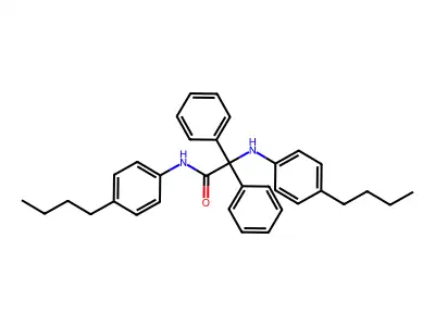 2-(4-butylanilino)-N-(4-butylphenyl)-2,2-diphenylacetamide structure