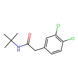 N-tert-butyl-2-(3,4-dichlorophenyl)acetamide structure
