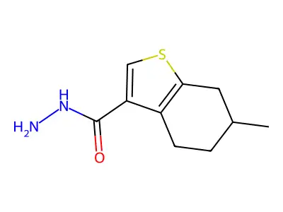 6-Methyl-4,5,6,7-tetrahydro-1-benzothiophene-3-carbohydrazide structure