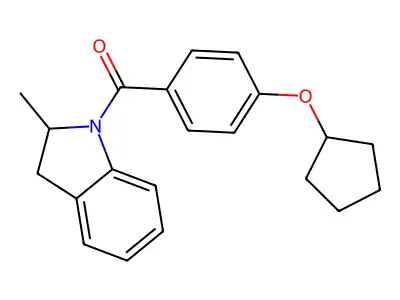 (4-Cyclopentyloxyphenyl)-(2-methyl-2,3-dihydroindol-1-yl)methanone structure